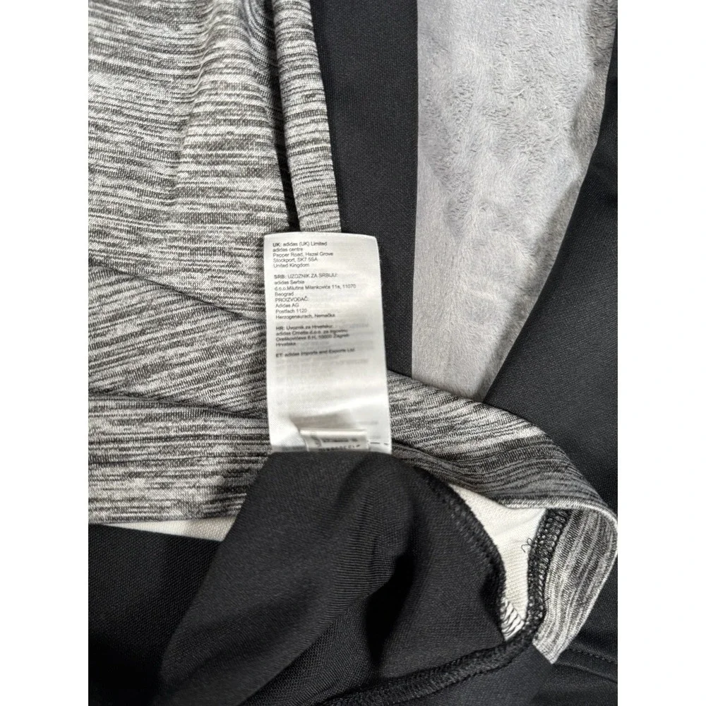 Adidas Men's XL Gray Black Heathered Athletic 1/4 Zip Pullover Activewear Top